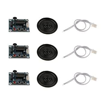 3 PCS ISD 1820 Sound Voice Recording Playback Module With Audio ...