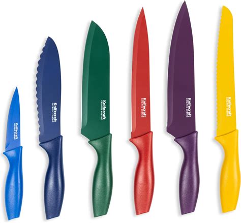 Amazon.com: Ceramic Knife Set 6 Piece Ceramic Knives Colored with Cover ...