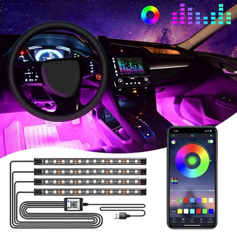 Decorative LED Strip Car Interior Ambient Lights With APP Music - - LEDLight