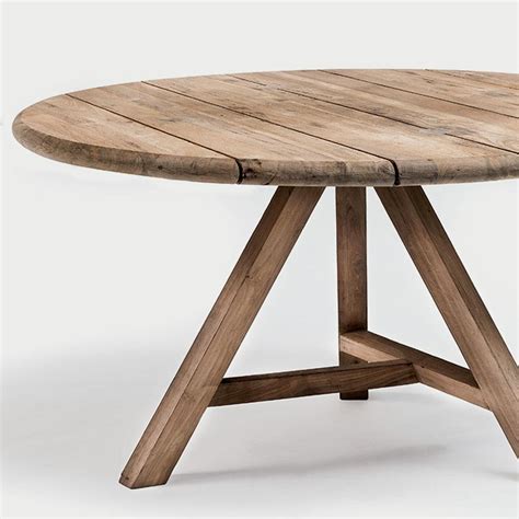 Round Wooden Outdoor Table
