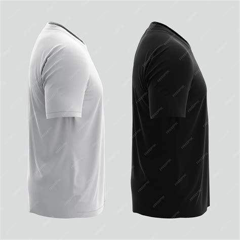 Premium PSD | Male Black t-shirt mockup side view