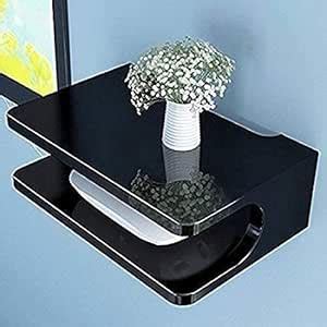 RESHUZ TV Setup Box & Remote Stand Wooden Wall Shelf Wooden Wall Shelf ...