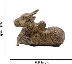 StatueStudio Nandi Statue Temple Decor Nandi Bell Standing Nandi Idol ...