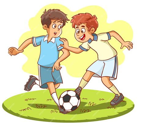 Happy Children Playing Soccer