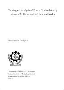 Topological Analysis of Power Grid to Identify Vulnerable Transmission ...