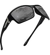JIM HALO Polarized Sports Sunglasses Mirror Wrap Around Driving Fishing ...