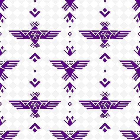 Aztec Tribal Pattern With Bird Icon and Repeating Layout the Nature ...