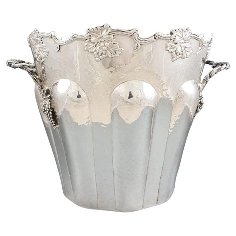 20th Century Italian Sterling Silver Champagne and Ice Bucket For Sale ...