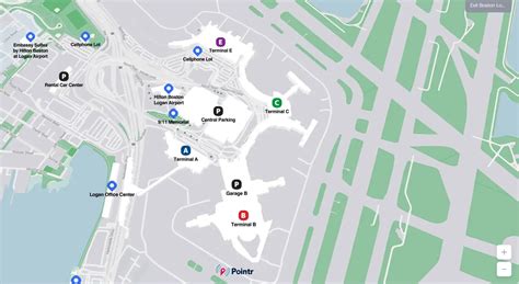 Terminals map at Boston Logan Airport | Bos