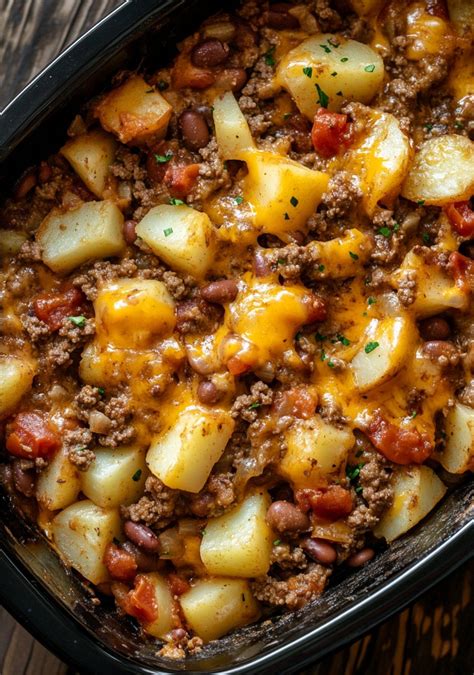 Slow Cooker Cowboy Casserole - Easy DIY Recipes | Crockpot recipes beef ...