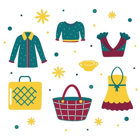 Collection of doodle ecommerce products | Premium AI-generated vector