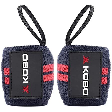 Kobo Power Wrist Weight Lifting Training Gym Straps With Thumb Support ...