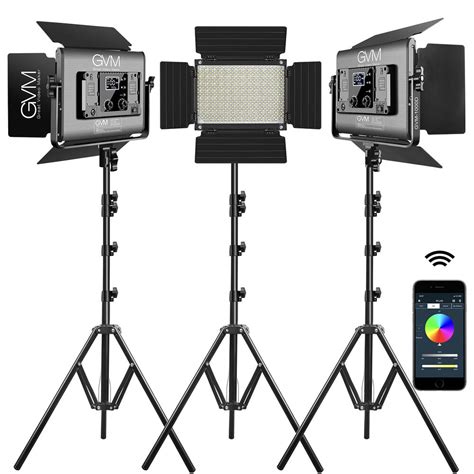 Buy in India GVM RGB LED Studio Video Bi-Color Soft 1000D 3-Light Panel ...