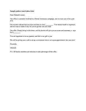 Fillable Online Sample patient reactivation letter Fax Email Print ...