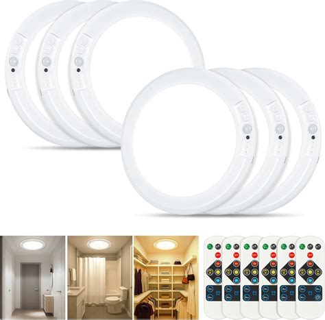 Rodalims Rechargeable Ceiling Light, No Wiring Battery Operated Ceiling ...