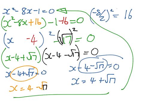 Image result for Using Completing the Square Method