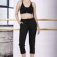 Laasa Sports | Mid-Rise Regular Fit Cotton Capri for Women