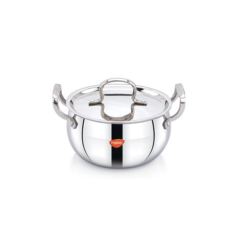 Praylady Triplus+ Pro Triply Belly Handi with Lid | Tri-Ply Stainless