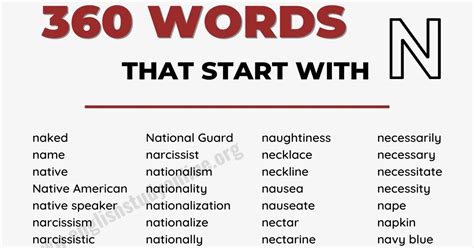 Words Starting With Sna