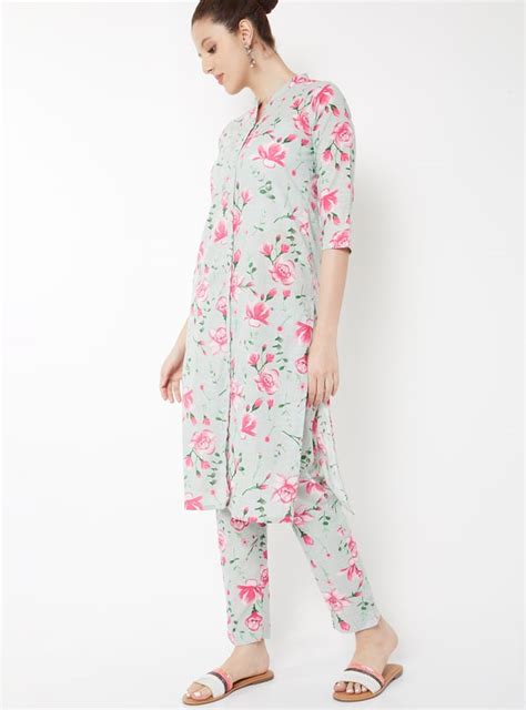 Buy Women Floral Print Straight Kurta Set Online at just Rs. 999.0 ...