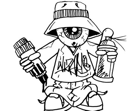 Printable Graffiti Coloring Pages