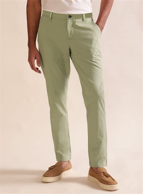 Light Sage Chino Casual Green Solid Chino for Men Online | Andamen