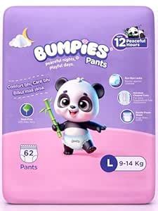 Buy Bumpies Baby Diaper Pants Large Size | High Absorbency | UP TO 12 ...
