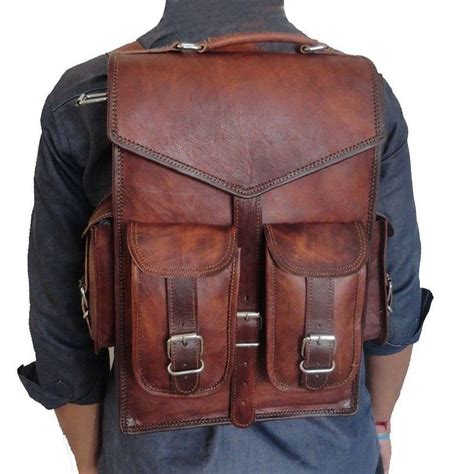 2 in 1 Convertible Leather Shoulder Backpack | Crossbody Messenger Bag ...