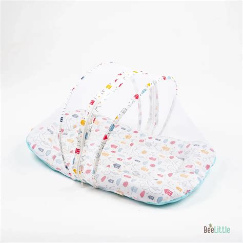 BeeLittle Baby Gadda Set-With Mosquito Net-Organic Cotton-Multicolor-On ...