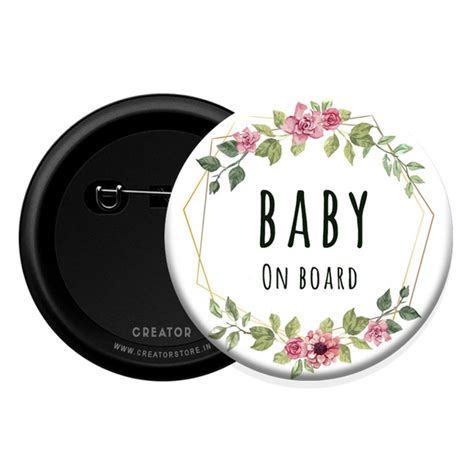 Baby on Board - Baby Shower Button Badge – Creator Store