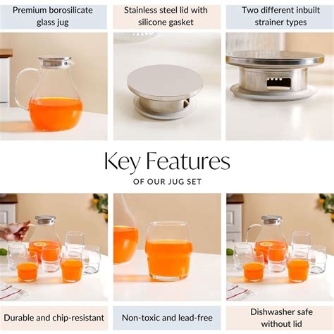 Juice Glass Jug And Cup Set Of 7 Online - Premium Jug Set | Nestasia