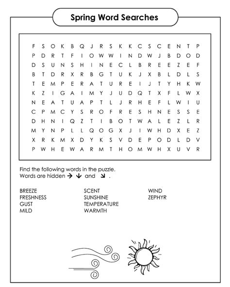 Image result for Word Search Spring Theme