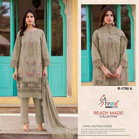 Shree R 1790 Cambric Cotton Ready Made Pakistani Salwar Suits