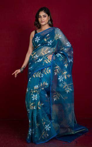Buy Muslin Silk Sarees Online | Bengal Looms India