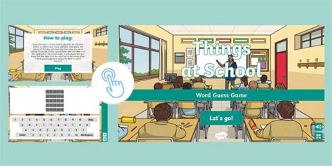 ‘Things at School’ Word Guess - Five Letter Words