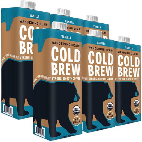 Amazon.com: Wandering Bear Organic Vanilla Cold Brew Coffee, 32 fl oz ...