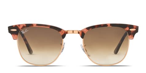 Ray-Ban RB3016 Clubmaster Tortoise/Pink/Gold Sunglasses