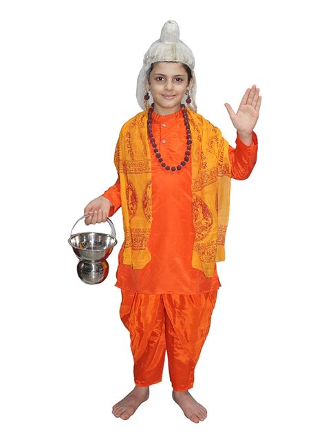Buy Kaku Fancy Dresses Silk, Polyester Sadhu Costume Of Ramleela ...