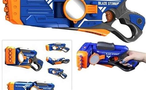 FunBlast Blaze Rotating Point Storm Gun Toys with 20 Foam Bullet Soft ...