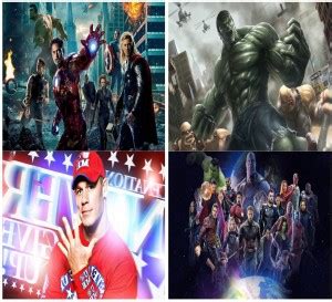 SET OF 4 AVENGERS AND JOHN CENA POSTERS Paper Print - Movies posters in ...