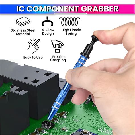 4-Claw Pickup Tool | Stainless Steel Precision Grabber | amiciKart