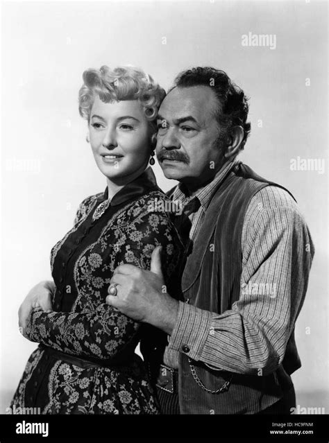 THE VIOLENT MEN, Barbara Stanwyck, Edward G. Robinson, 1955 Stock Photo ...