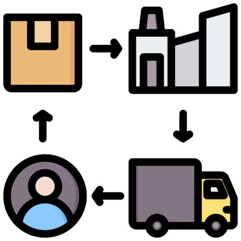 Supply chain - Free shipping and delivery icons