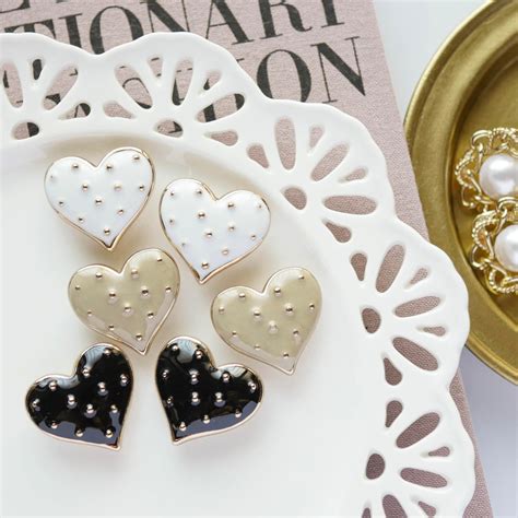 26mmドットハートメタルボタン/2個 | COCONEL