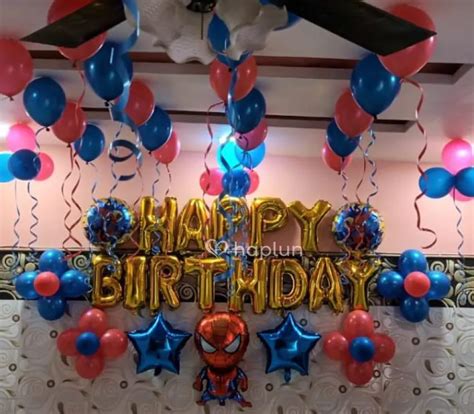 Top Spiderman Theme Decoration for Baby Boys Birthday at Home