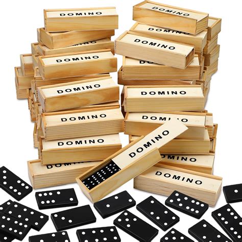 Double 18 Dominoes Set 28 Pcs Double Six Dominoes Set Game Night Party ...