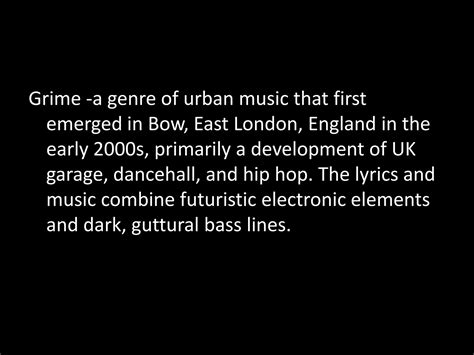 Grime genre | PPTX