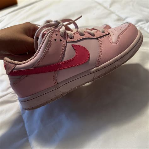 Triple pink dunks 💖💓🌸 size 3Y open to offers #nike... - Depop