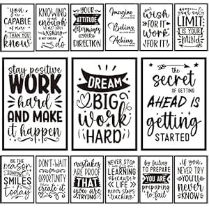 15 Motivational Posters for Classroom - 12 x 17" Growth Mindset Posters ...