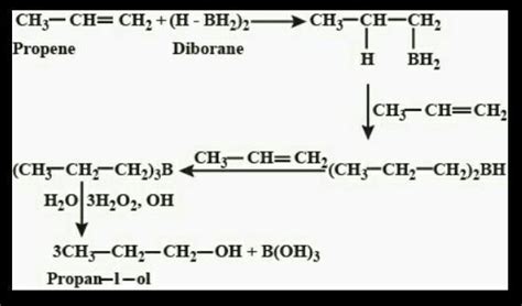 What is meant by hydroboration -- oxidation reaction. Illustrate with ...